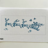 Santa and Sleigh Bolster Pillow Canvas