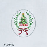 Christmas Tree Oval Ornament Canvas