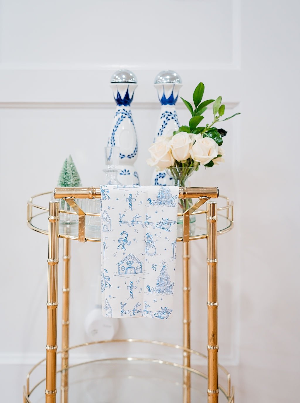 Winter Wonderland Toile Tea Towel