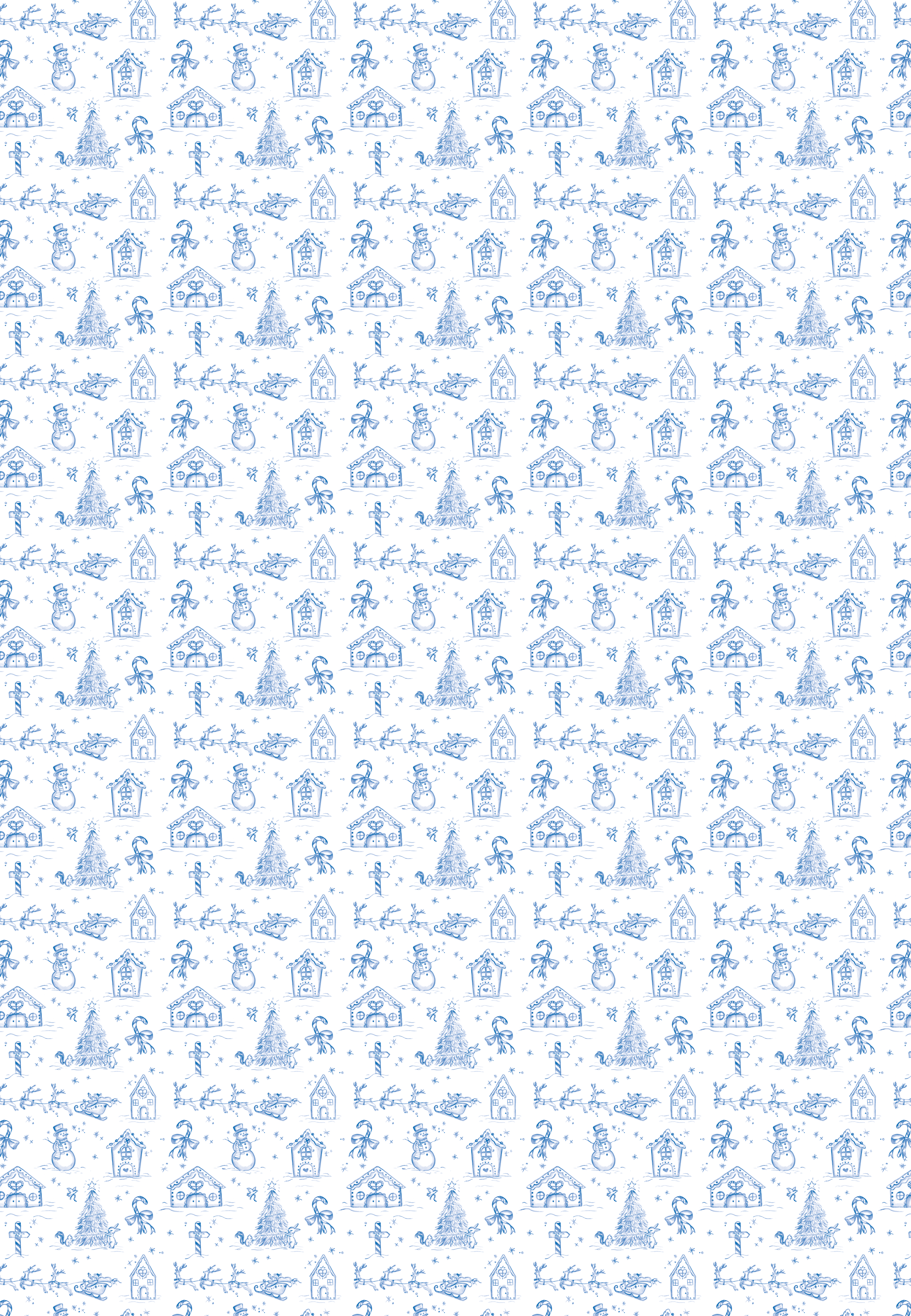 Winter Wonderland Toile Wrapping Paper