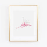 Ballet Bunny Leap Art Print-SQ6925719