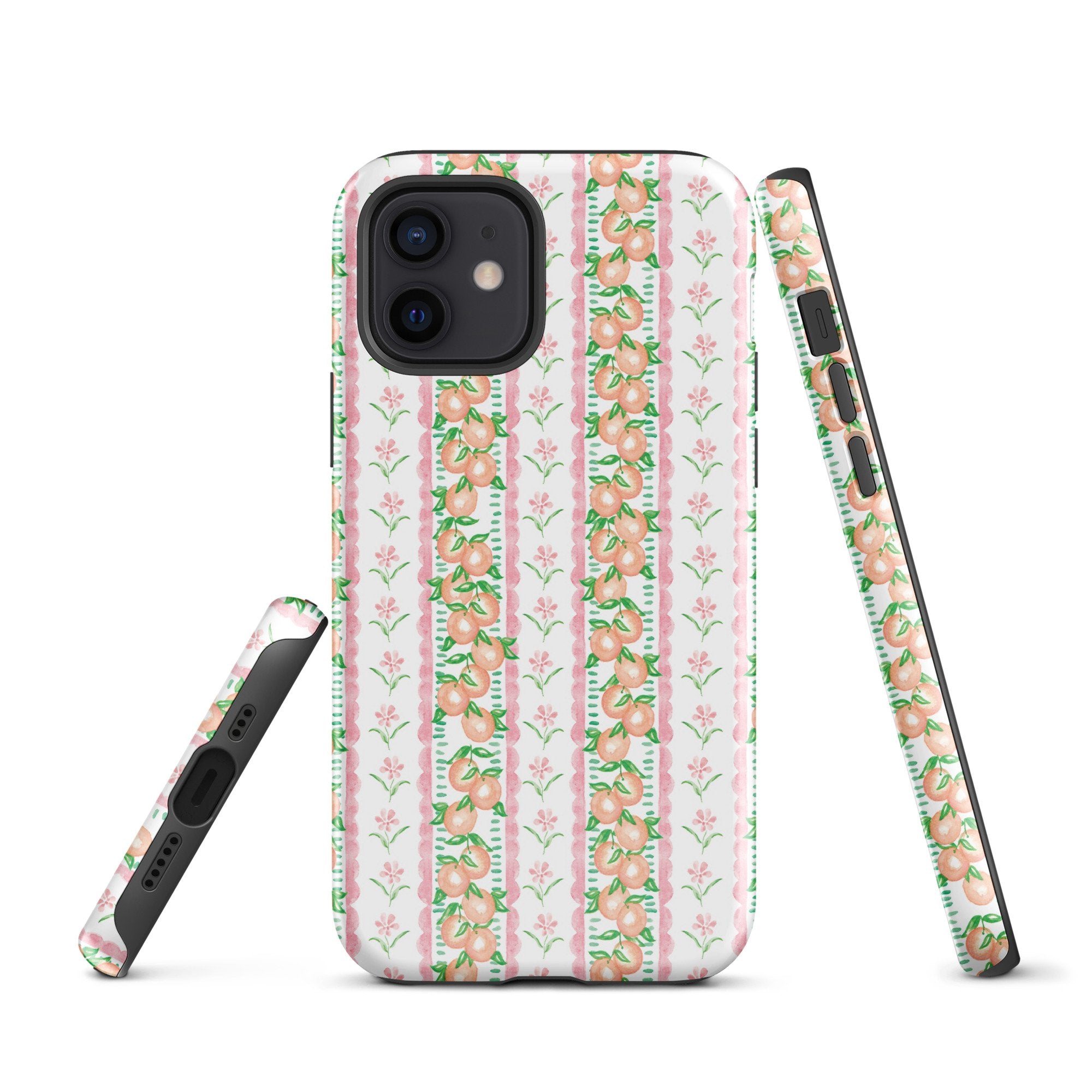 iPhone Case: Citrus Trellis in Clementine-665F6814A2217_iPhone-15-Pro-Max