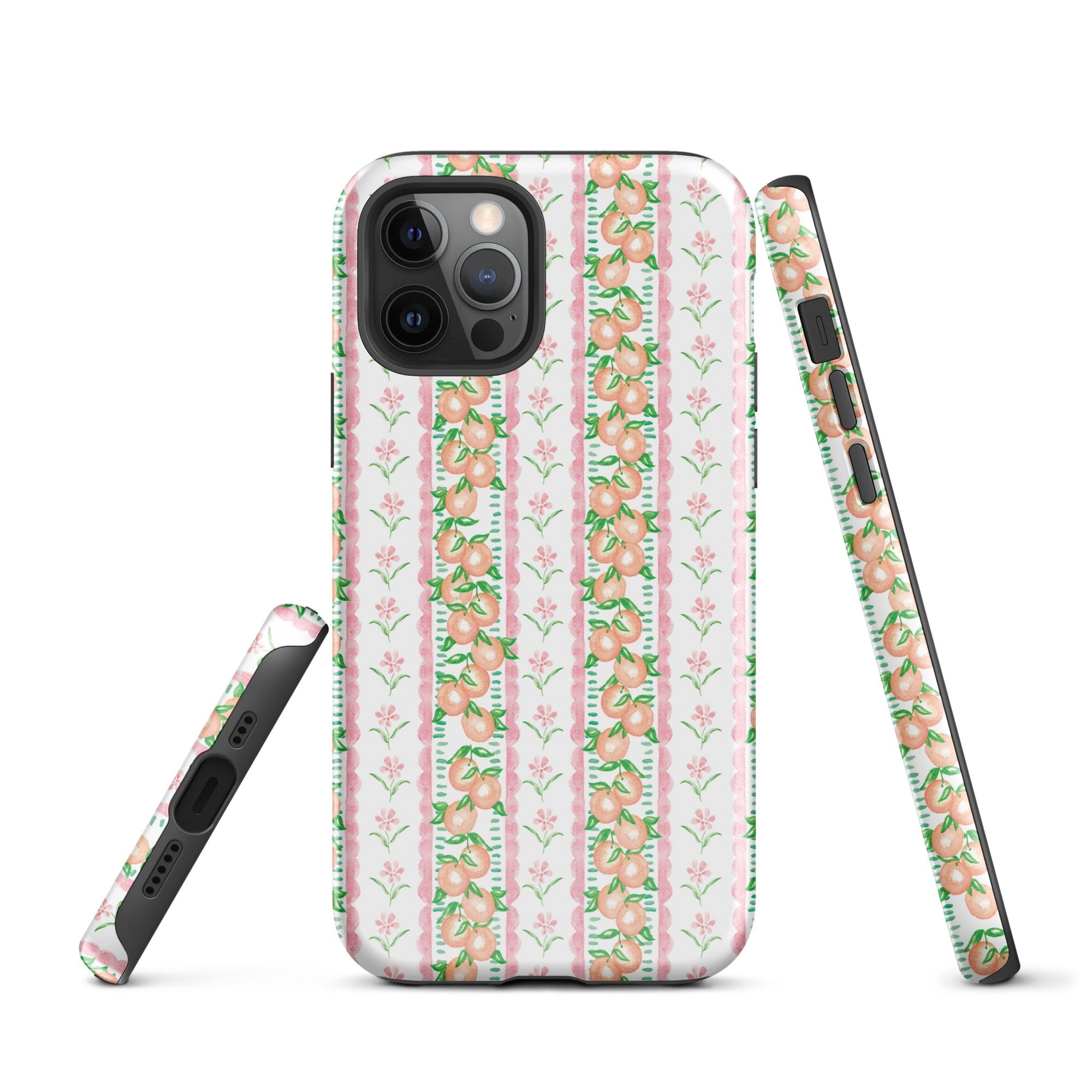 iPhone Case: Citrus Trellis in Clementine-665F6814A2217_iPhone-15-Pro-Max