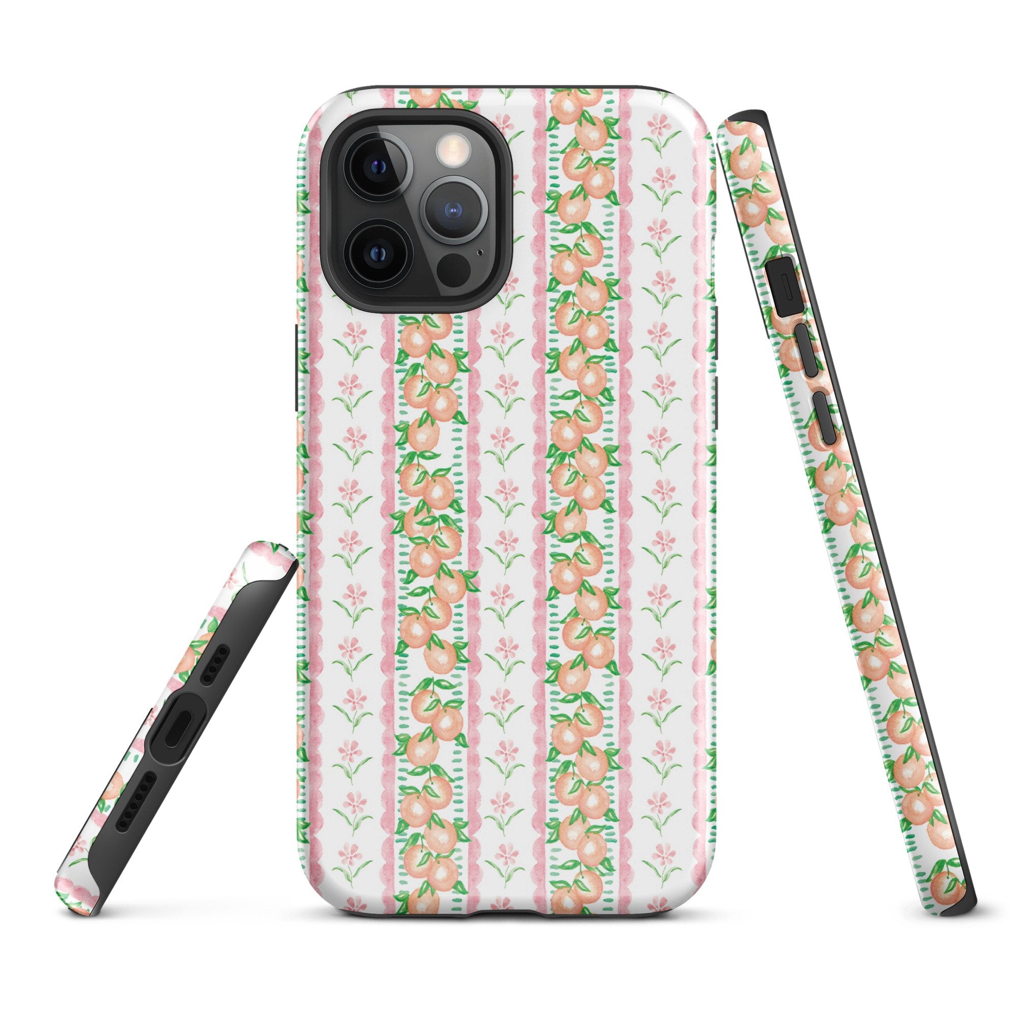 iPhone Case: Citrus Trellis in Clementine-665F6814A2217_iPhone-15-Pro-Max