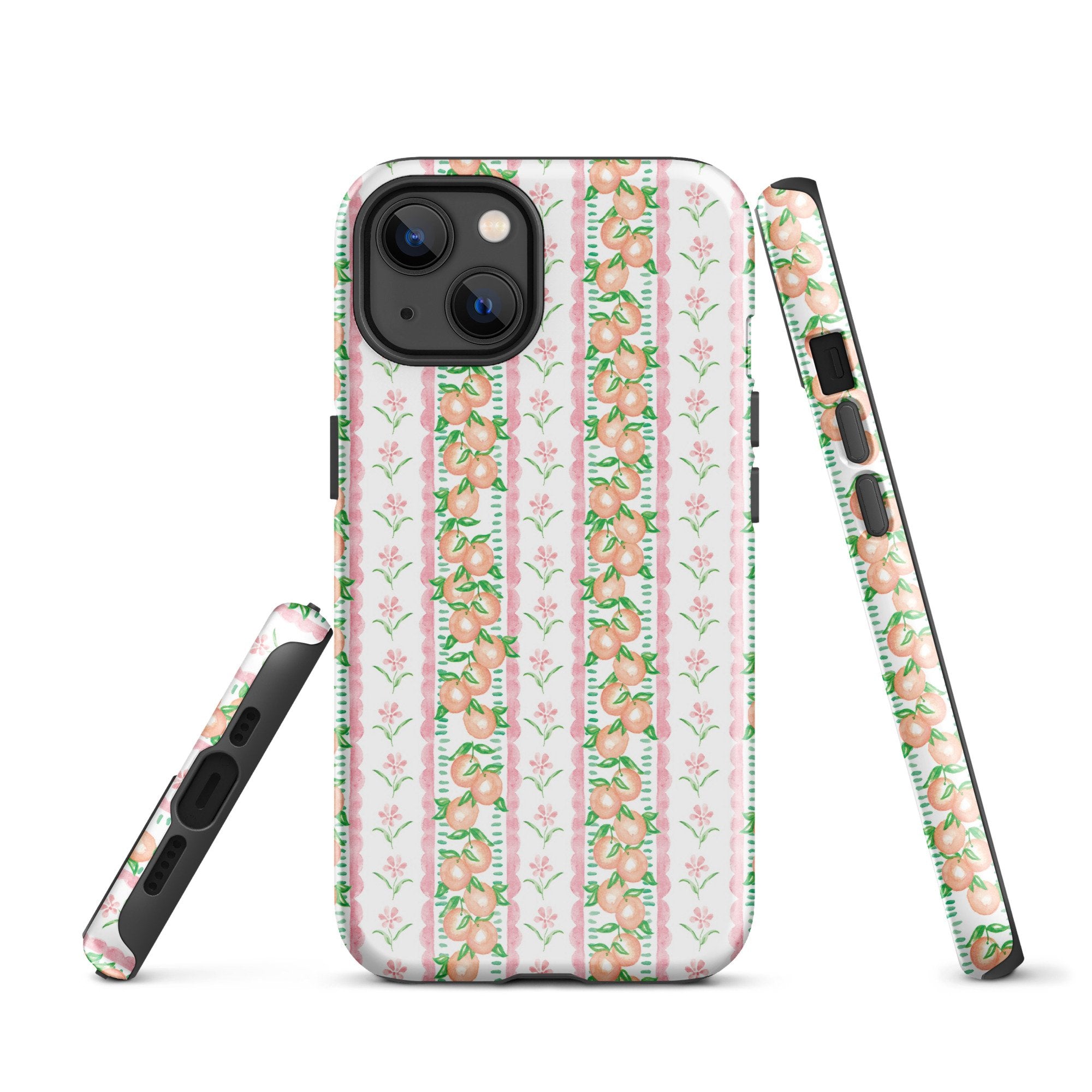 iPhone Case: Citrus Trellis in Clementine-665F6814A2217_iPhone-15-Pro-Max