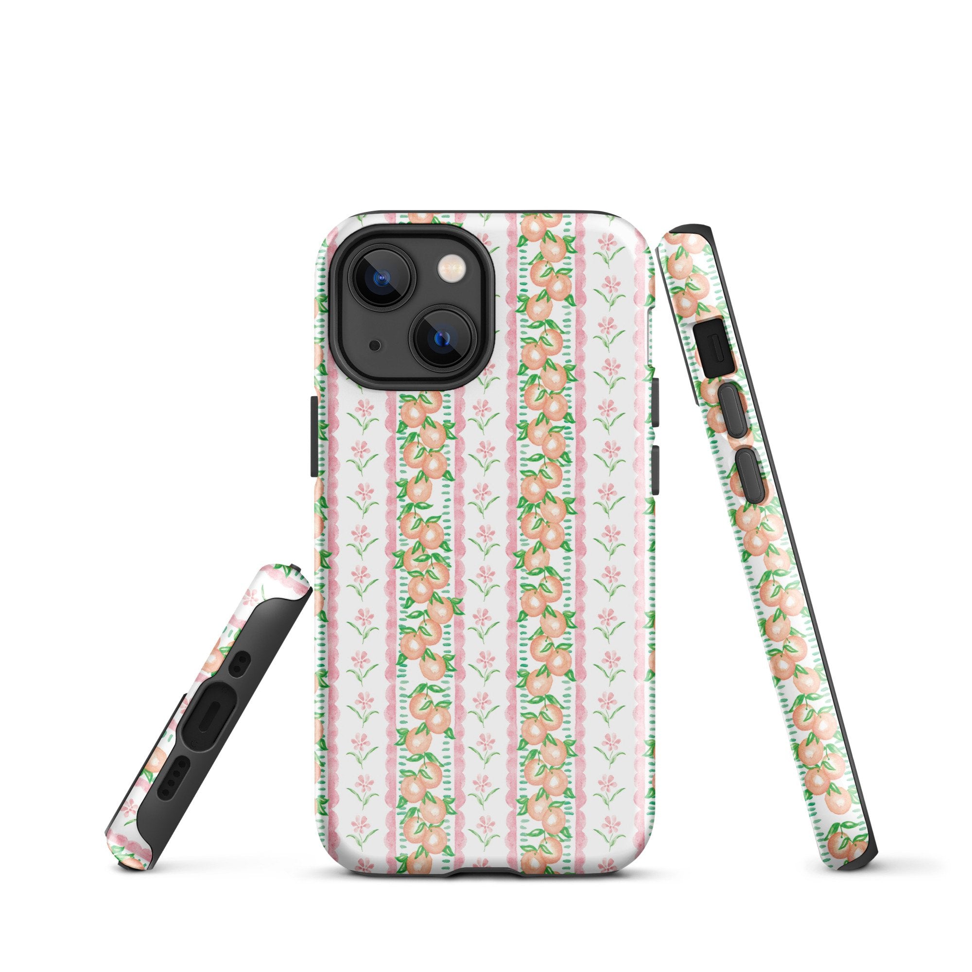 iPhone Case: Citrus Trellis in Clementine-665F6814A2217_iPhone-15-Pro-Max