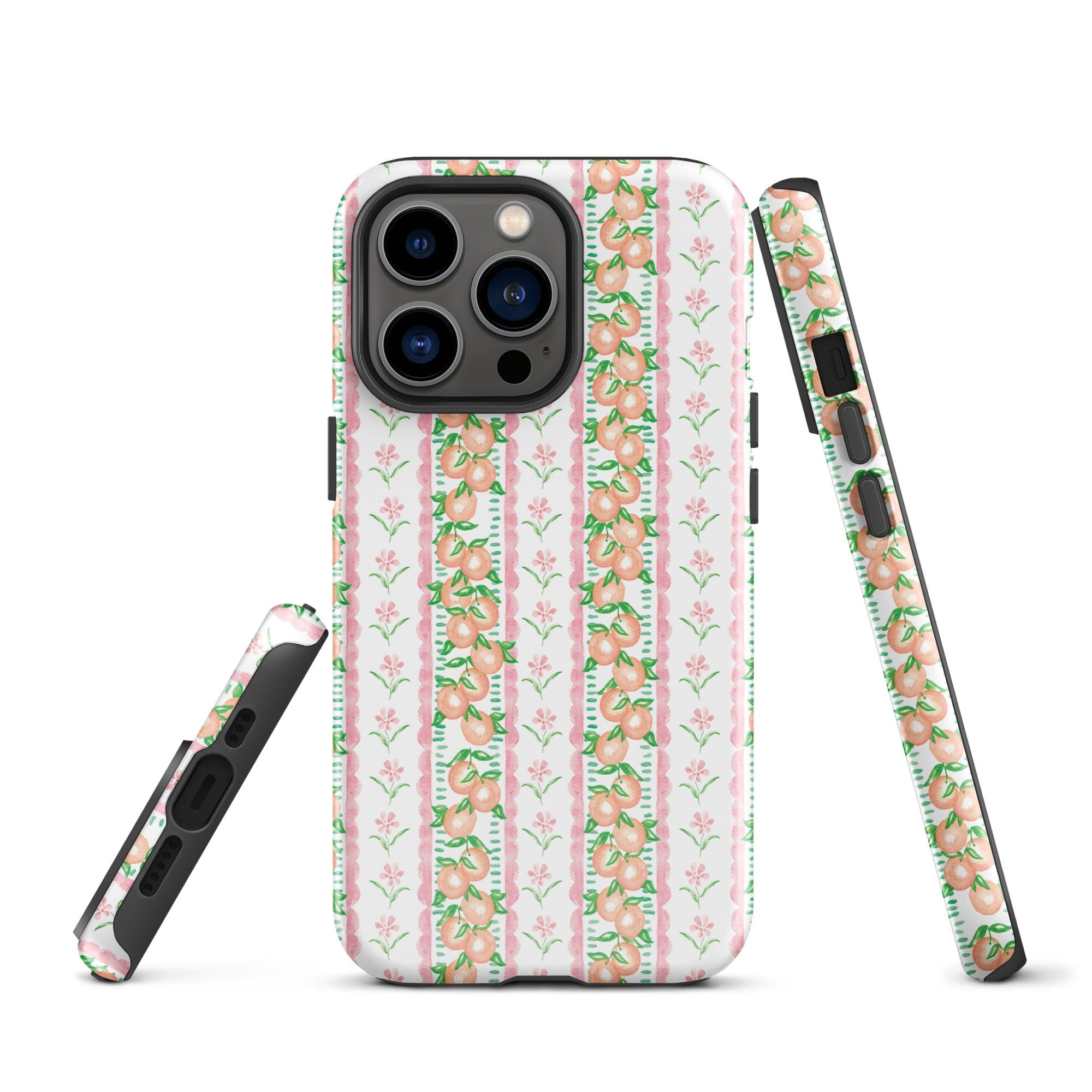 iPhone Case: Citrus Trellis in Clementine-665F6814A2217_iPhone-15-Pro-Max