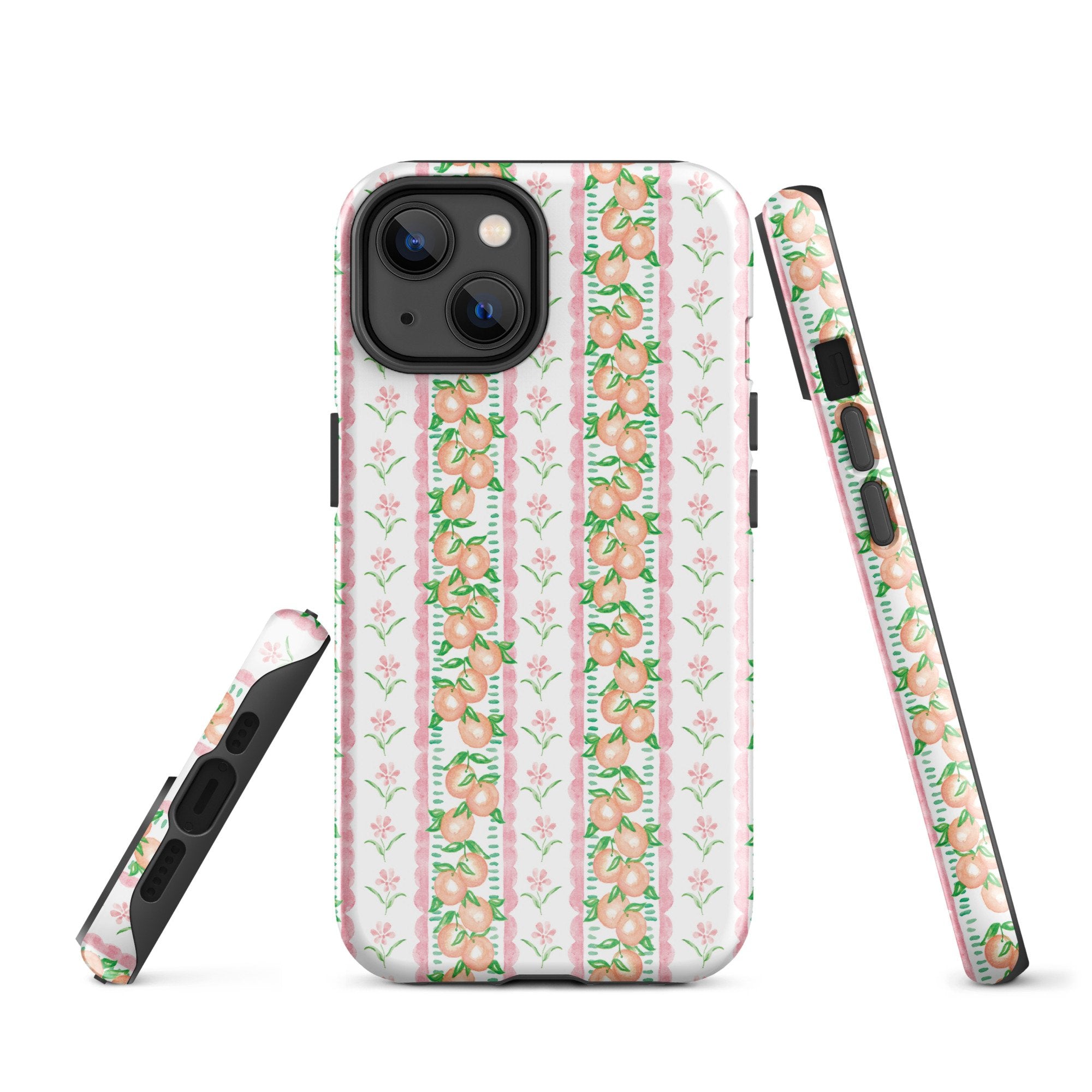 iPhone Case: Citrus Trellis in Clementine-665F6814A2217_iPhone-15-Pro-Max