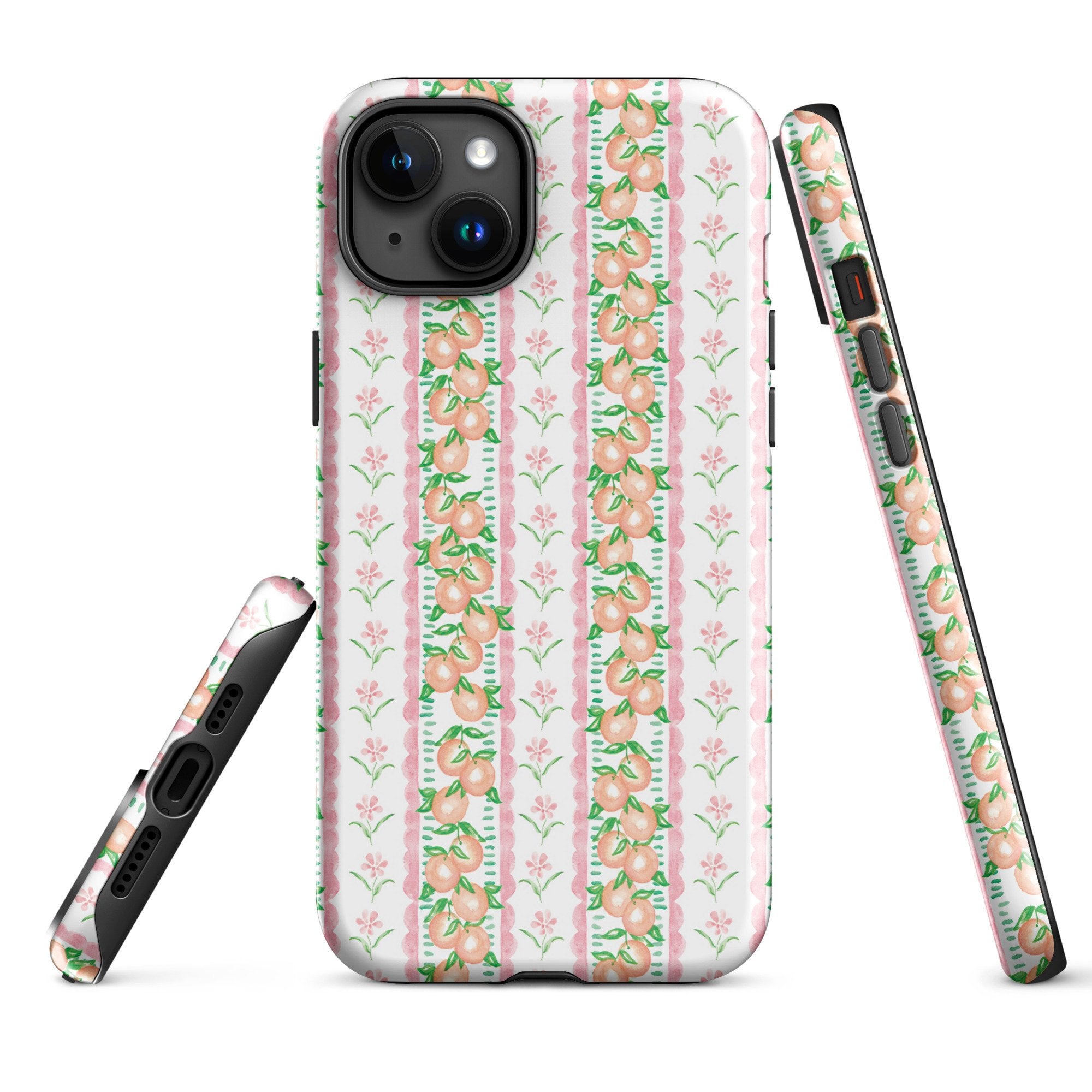 iPhone Case: Citrus Trellis in Clementine-665F6814A2217_iPhone-15-Pro-Max