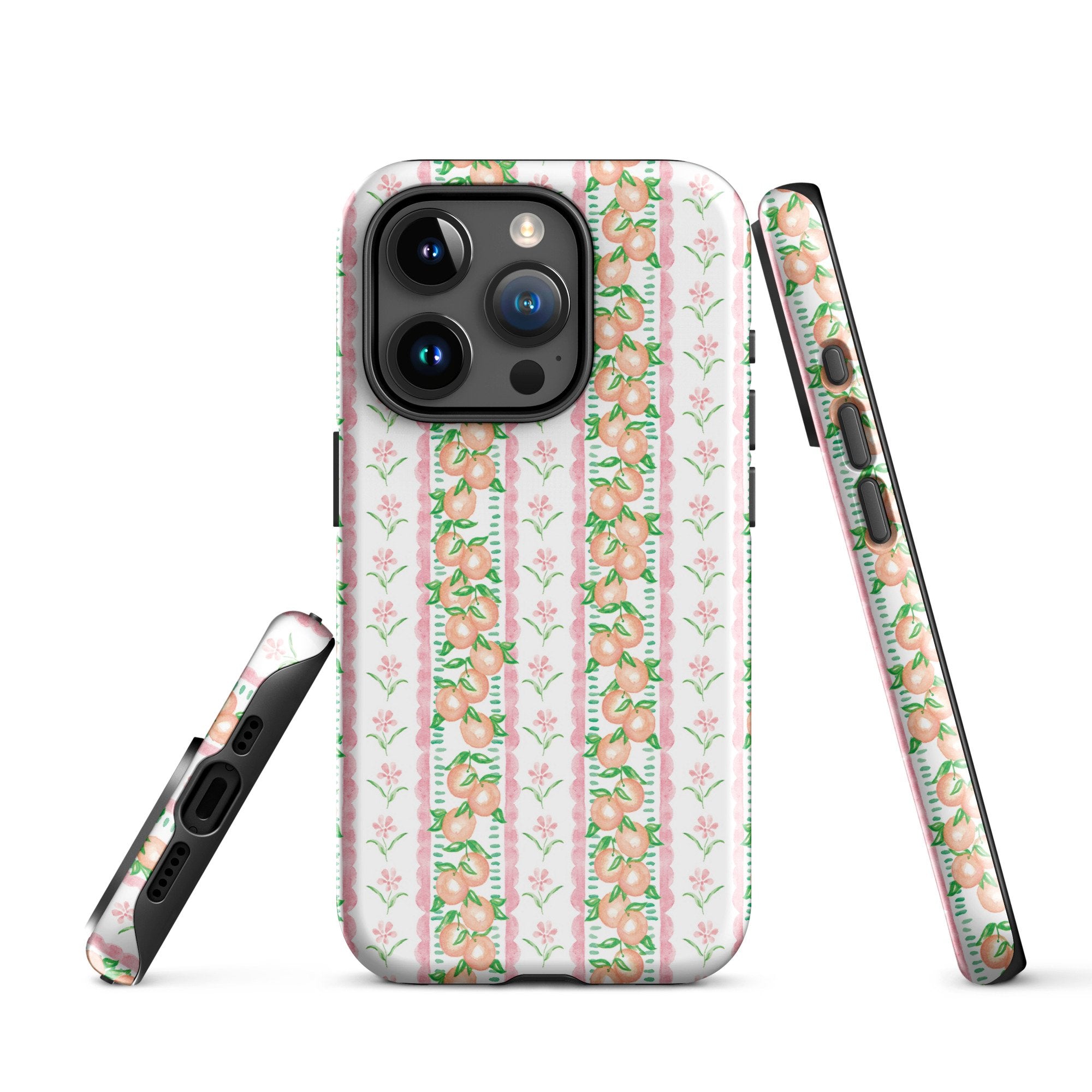 iPhone Case: Citrus Trellis in Clementine-665F6814A2217_iPhone-15-Pro-Max