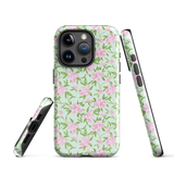 iPhone Case: Rhododendron Pink & Green