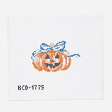 Pumpkin with Blue Bow Canvas