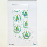 Blue Tree Stocking Canvas