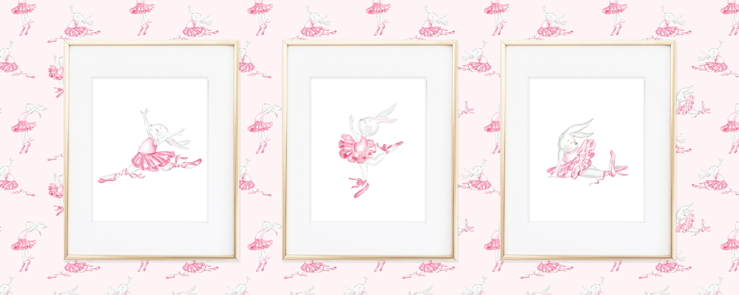 Ballet Bunny Tip Toes Art Print-SQ1112461