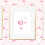 Ballet Bunny Twirl Art Print-SQ0020238