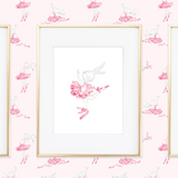 Ballet Bunny Twirl Art Print-SQ0020238