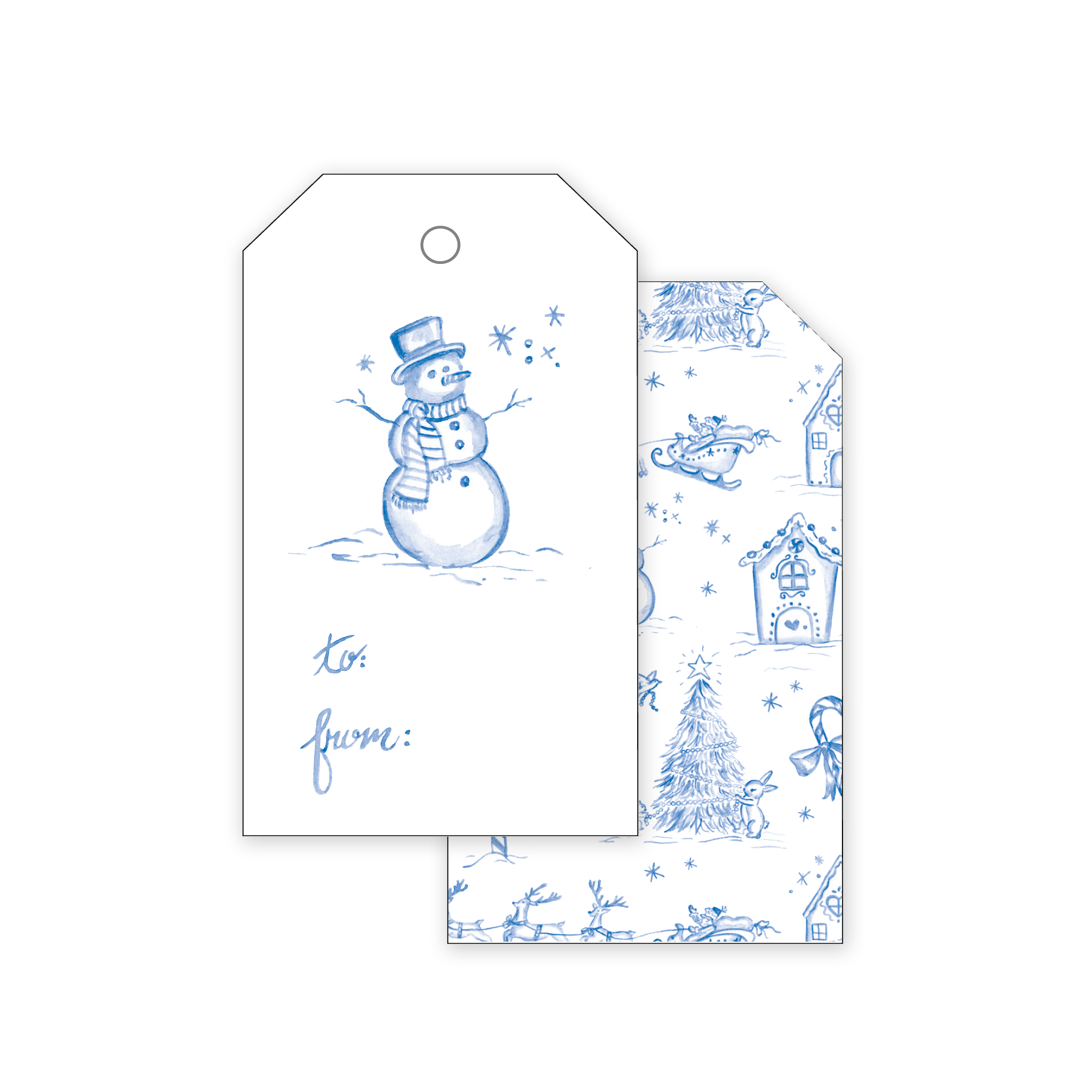 Winter Wonderland Toile Gift Tags