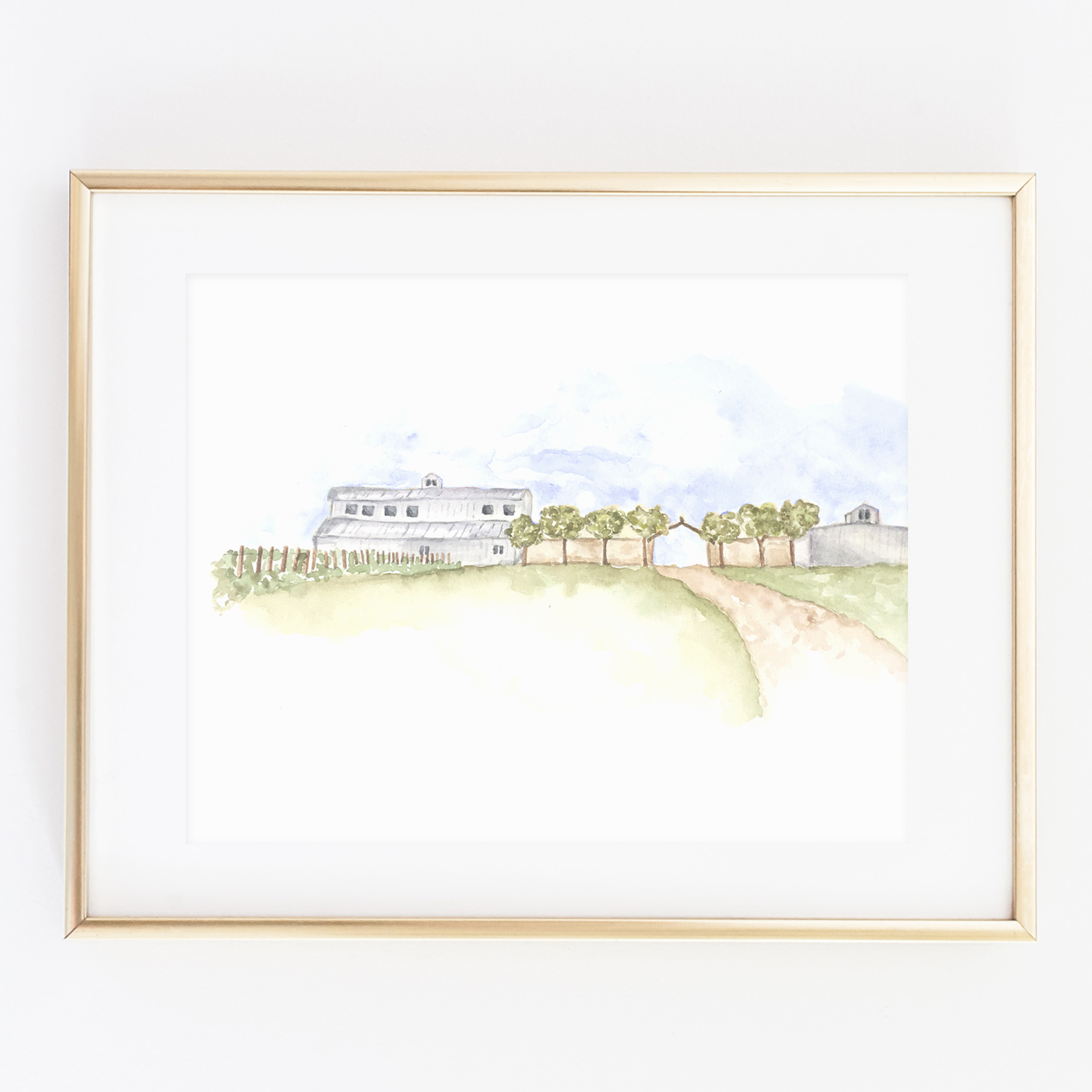 Custom Home Watercolor-SQ5417310