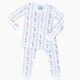 Holiday Floral Stripe Pajama Set
