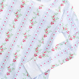 Holiday Floral Stripe Pajama Set