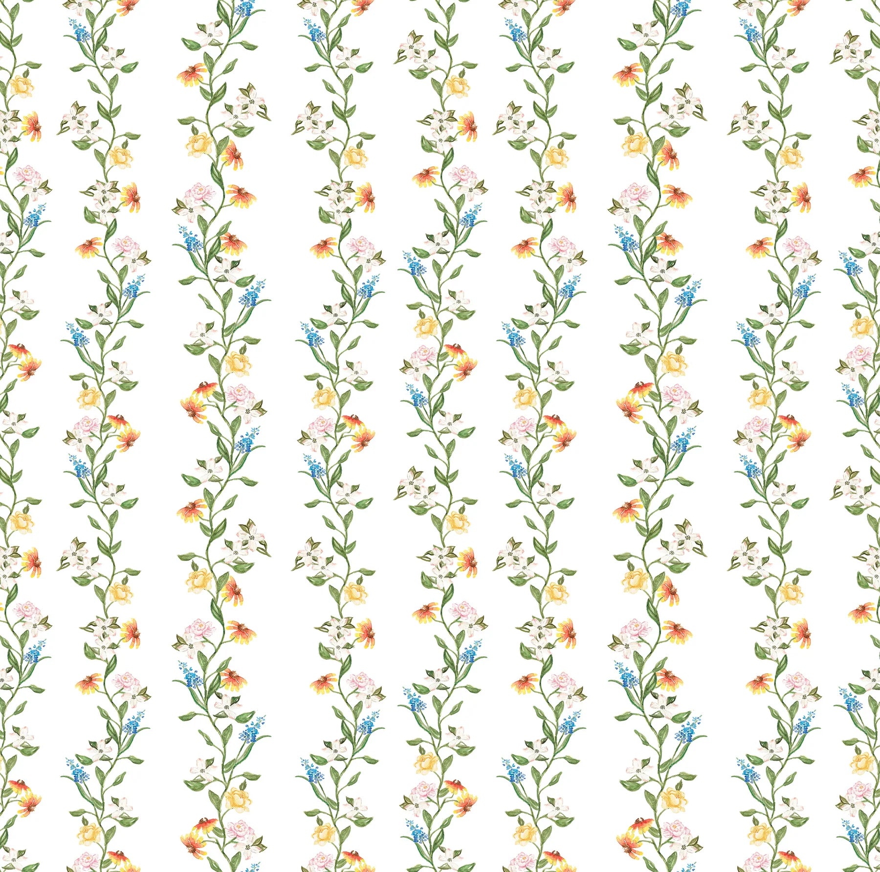 Garden Stripe Wallpaper