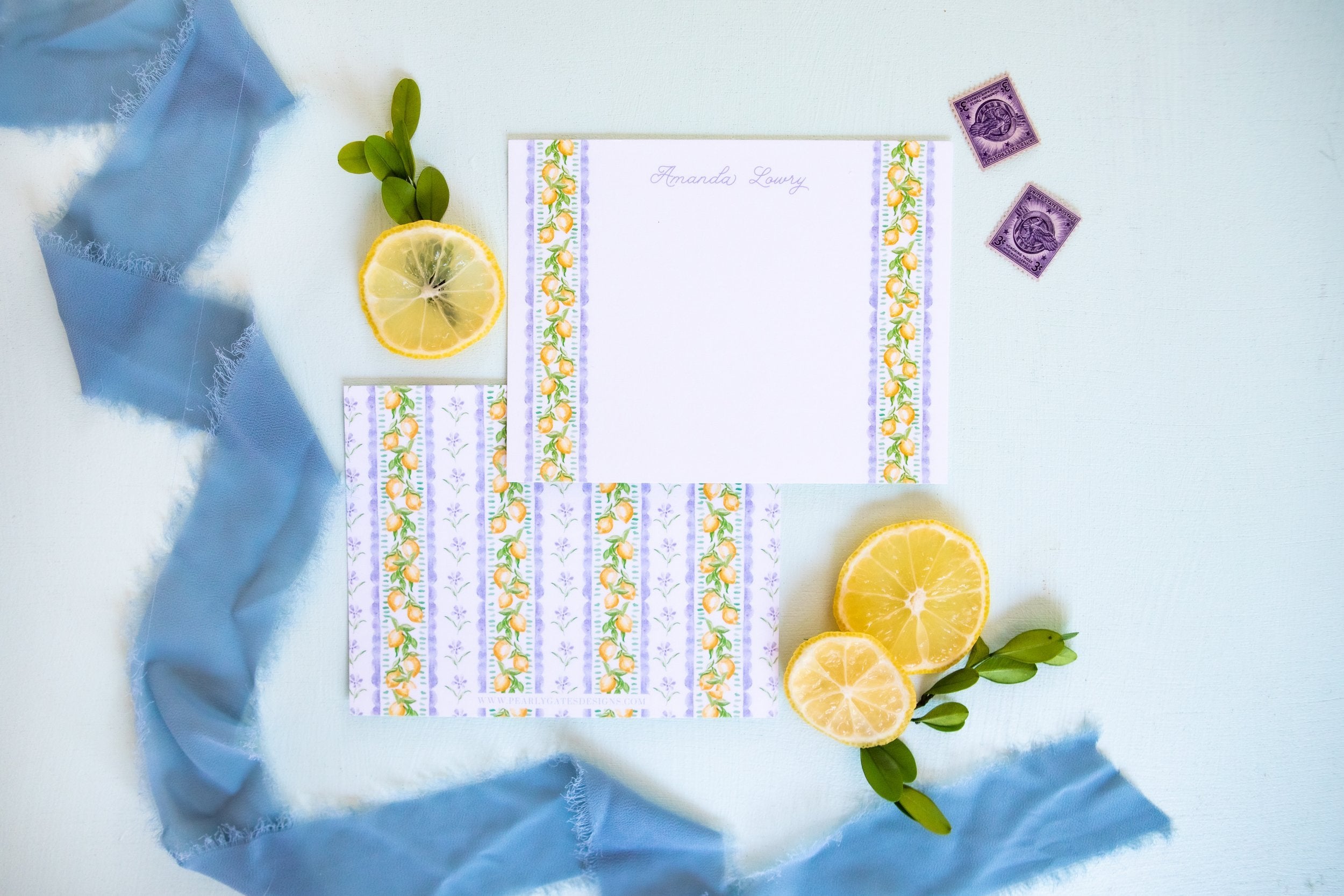 Lavender Lemon Stationery-SQ9790817