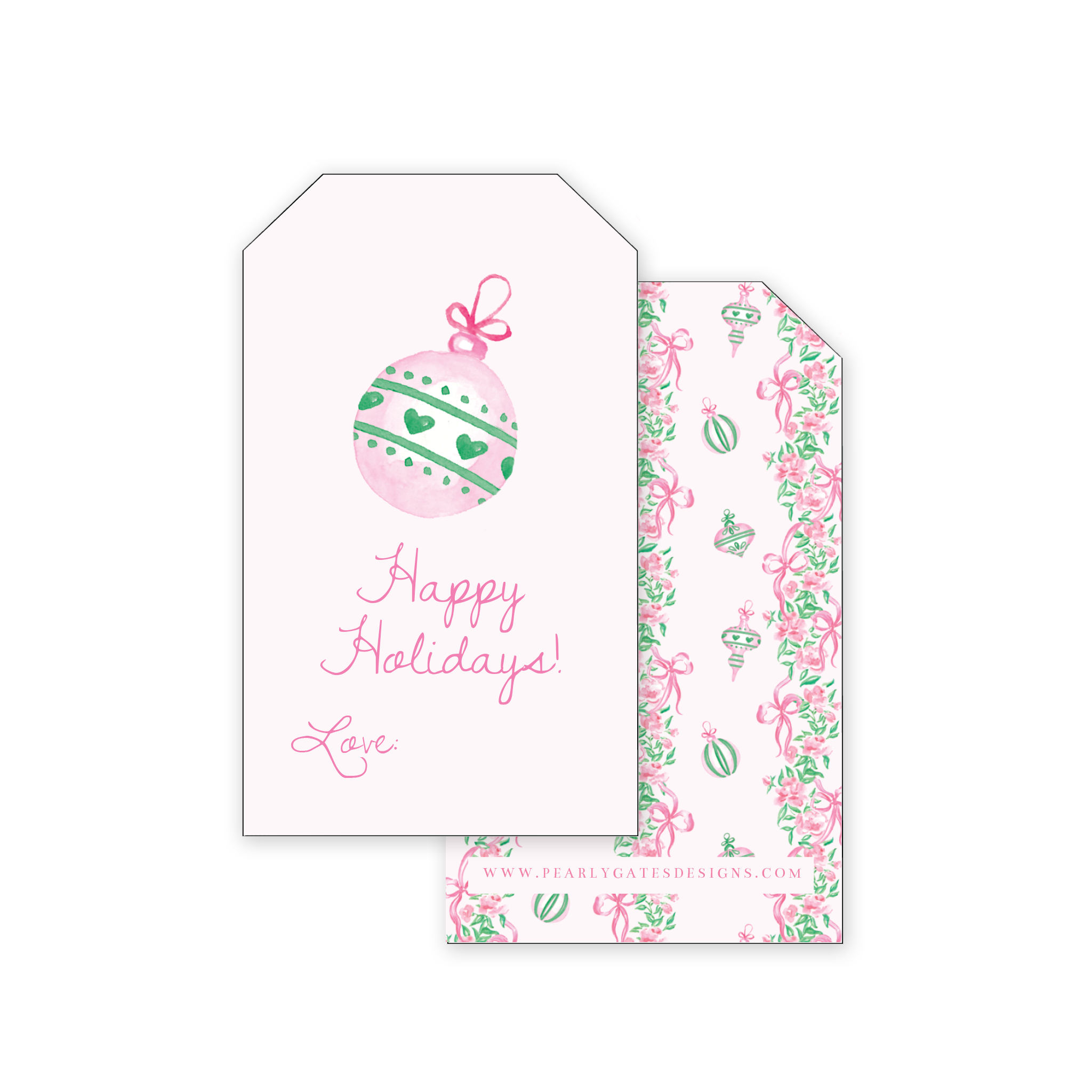 Dreaming of a Pink Christmas Gift Tags