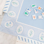 Floral Trellis Play Mat in Blue