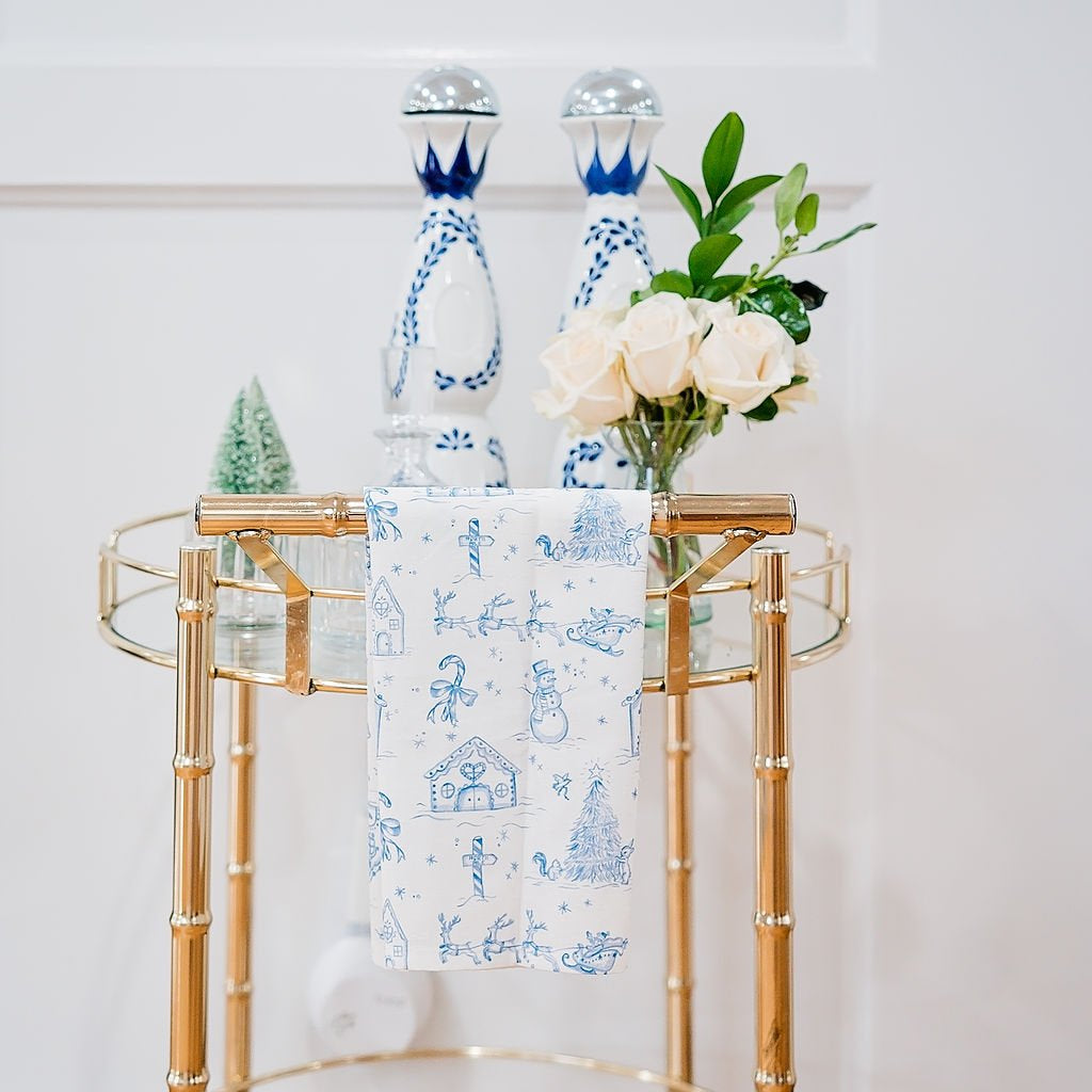 Winter Wonderland Toile Tea Towel