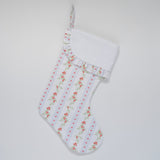 Floral Stripe Heirloom Christmas Stocking
