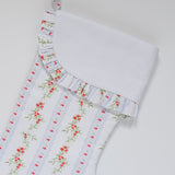 Floral Stripe Heirloom Christmas Stocking