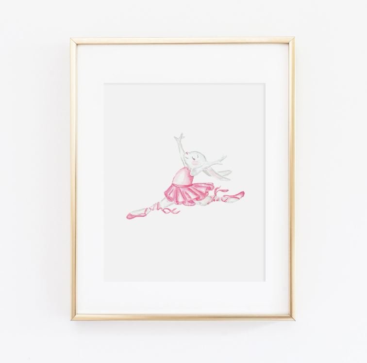 Ballet Bunny Leap Art Print-SQ6925719