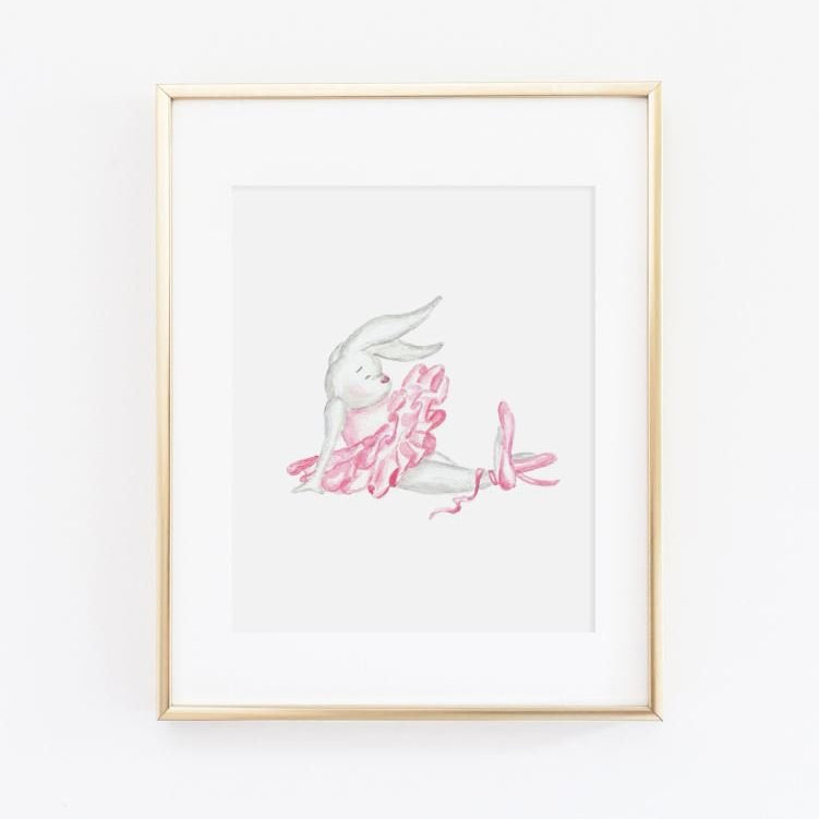 Ballet Bunny Tip Toes Art Print-SQ1112461
