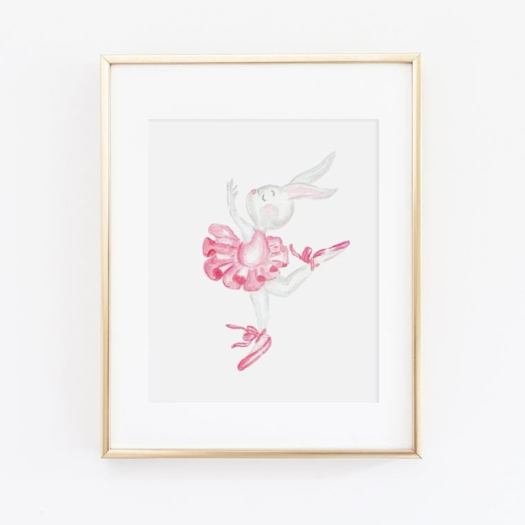 Ballet Bunny on a Break Art Print-SQ3260376
