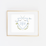 Golf Crest Art Print-SQ5603278