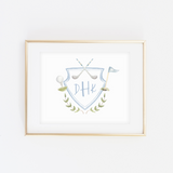 Golf Crest Art Print-SQ5603278