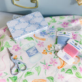 Stitching in the Garden Needlepoint Scarf