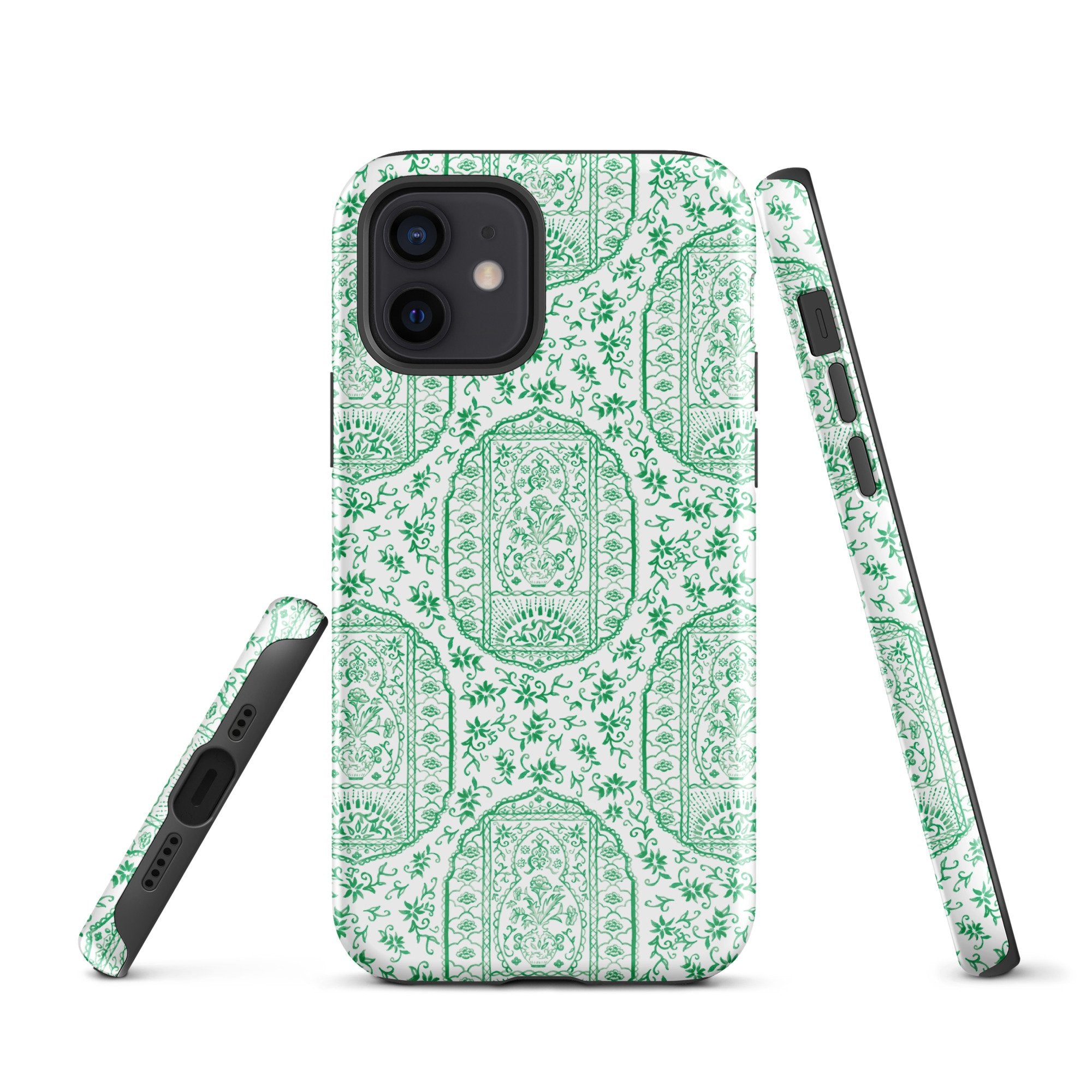 iPhone Case: Painted Porcelain in Green-666B136E9E933_iPhone-15-Pro-Max