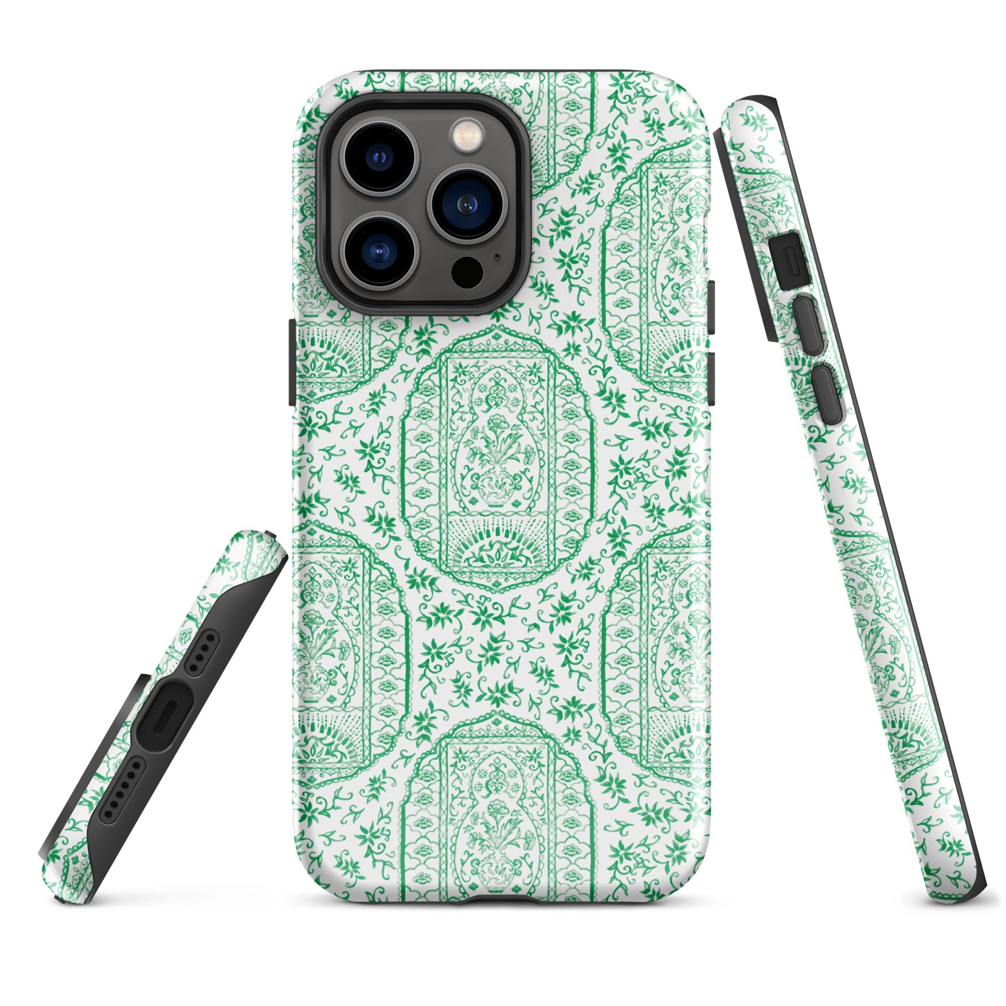 iPhone Case: Painted Porcelain in Green-666B136E9E933_iPhone-15-Pro-Max